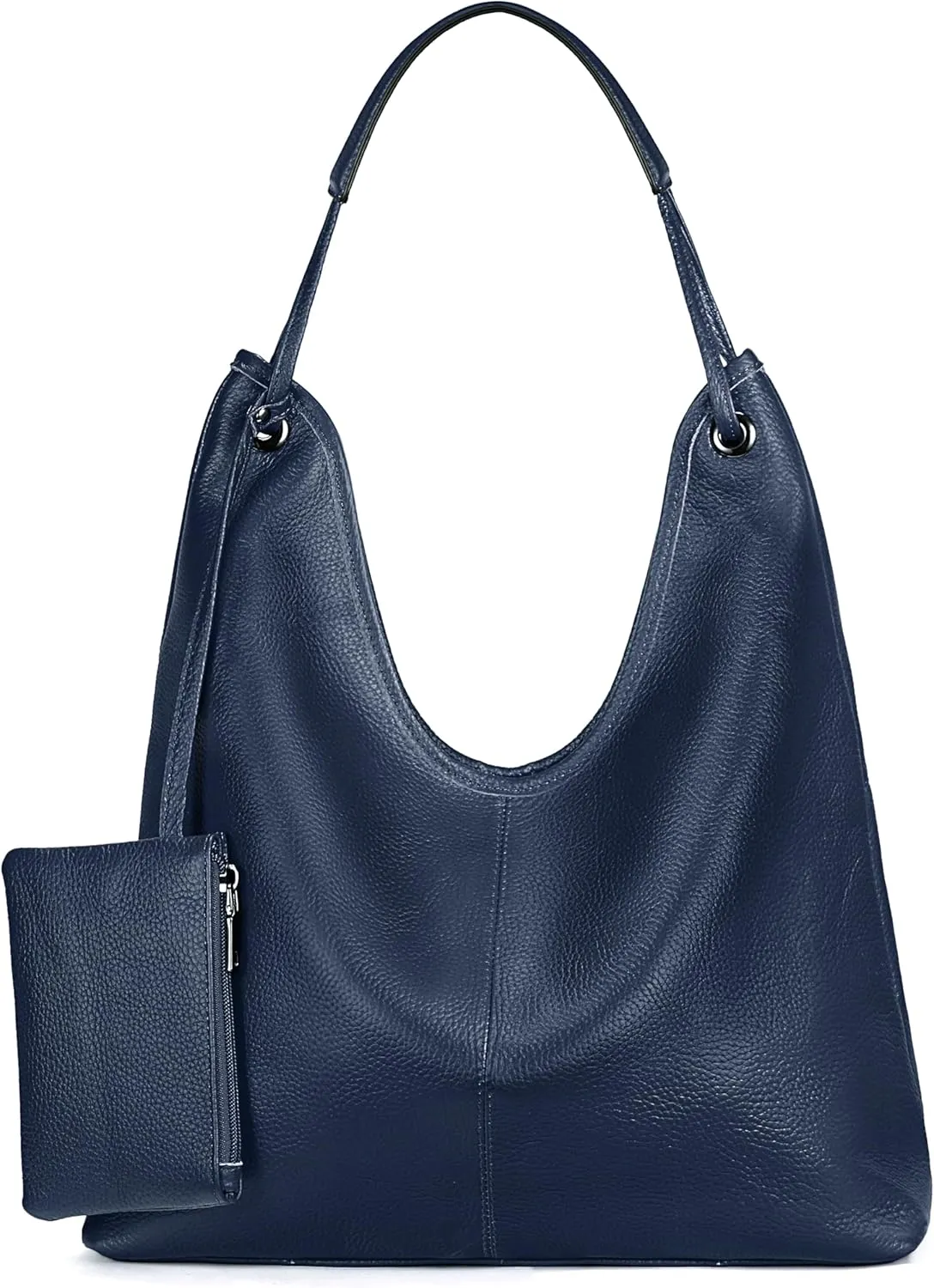 YALUXE Women’s Genuine Cowhide Leather Hobo Handbag Shoulder Bag Purse with Coin Pouch