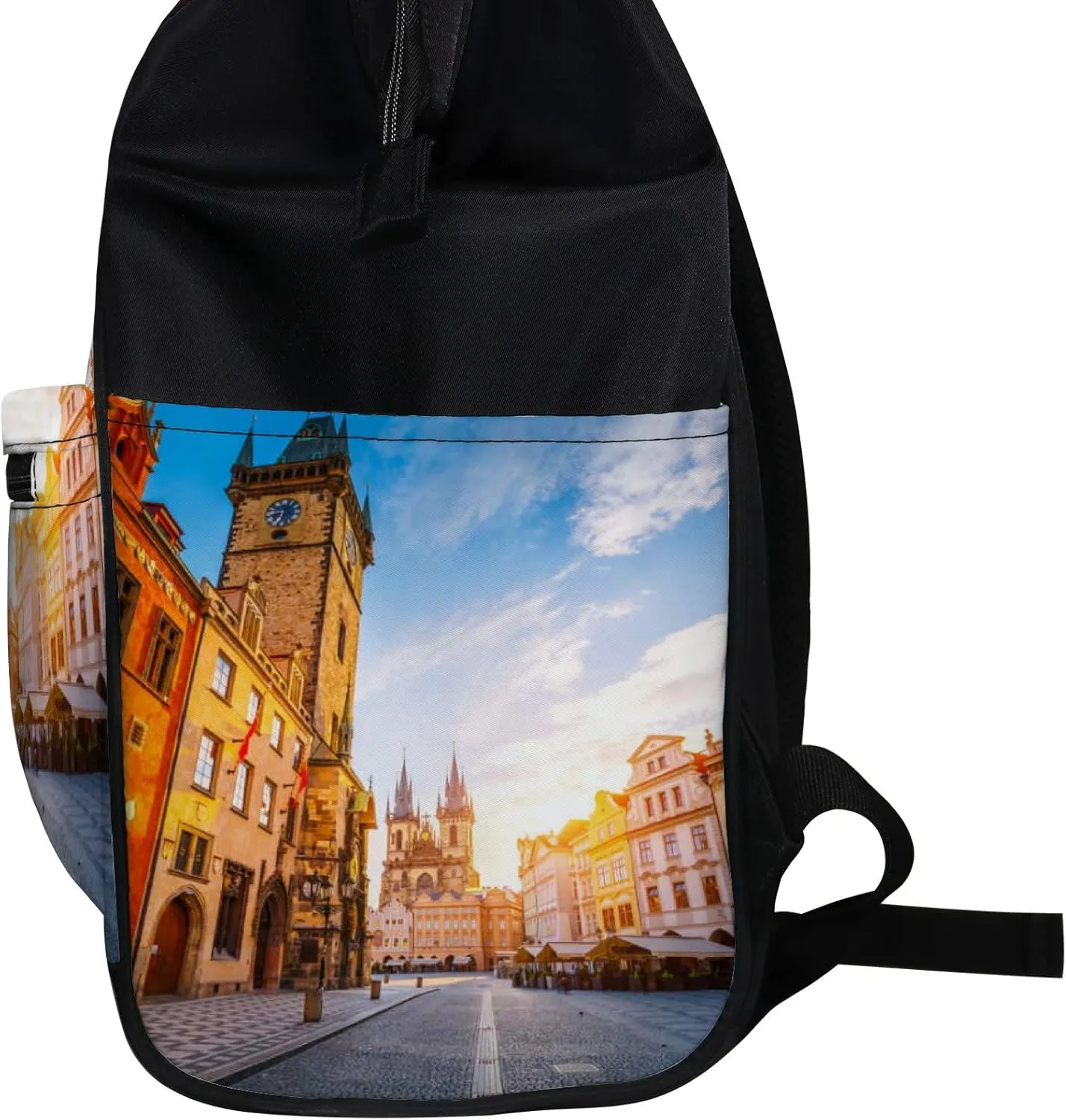 Yellow Fantastic View Town Hall Temple Diaper Bag Backpack, waterproof backpack Baby Nappy Changing Bags Laptop Backpack for Travel, Large Capacity, Durable and Stylish for Woman and Men.