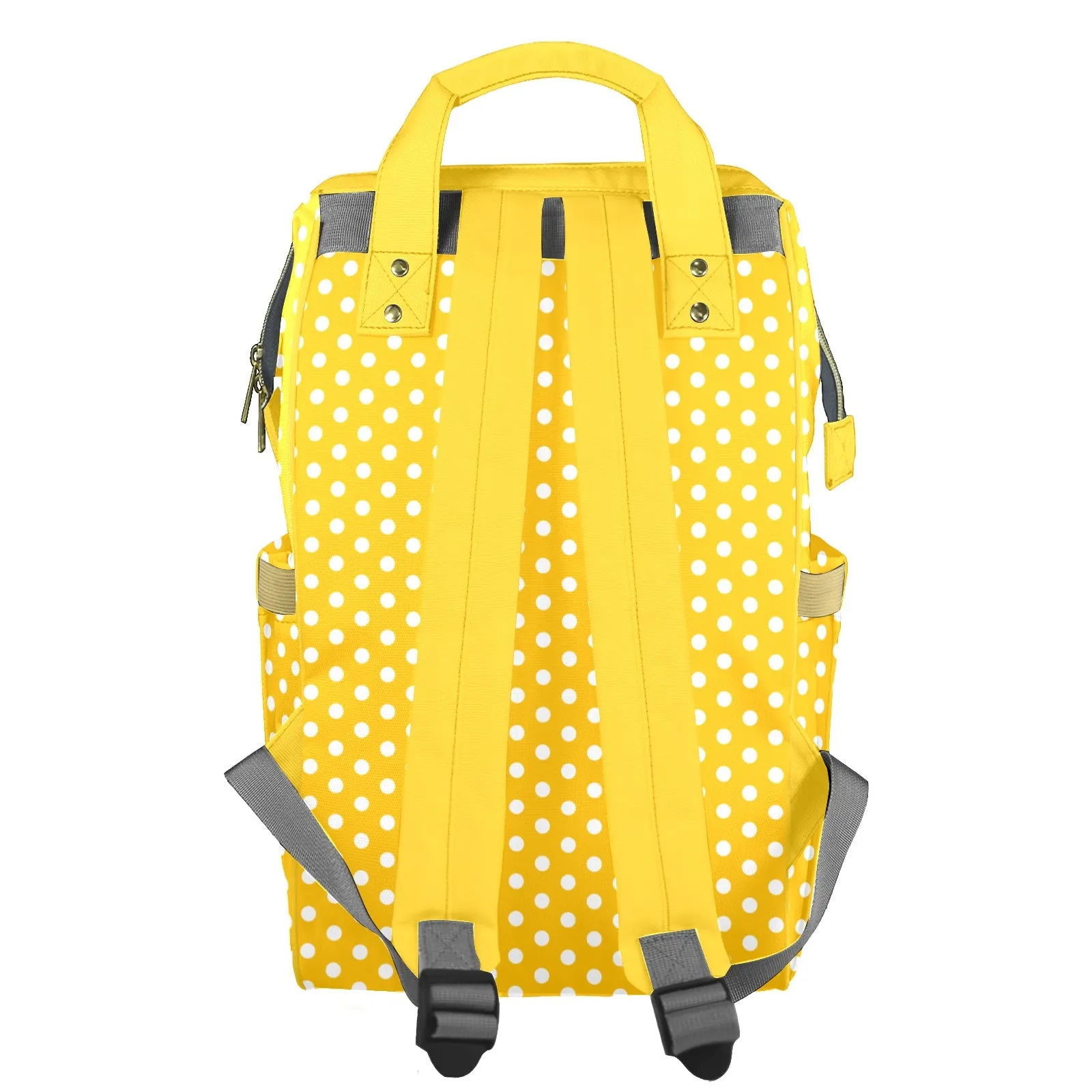 Yellow Polkadots Customizable Diaper Bag