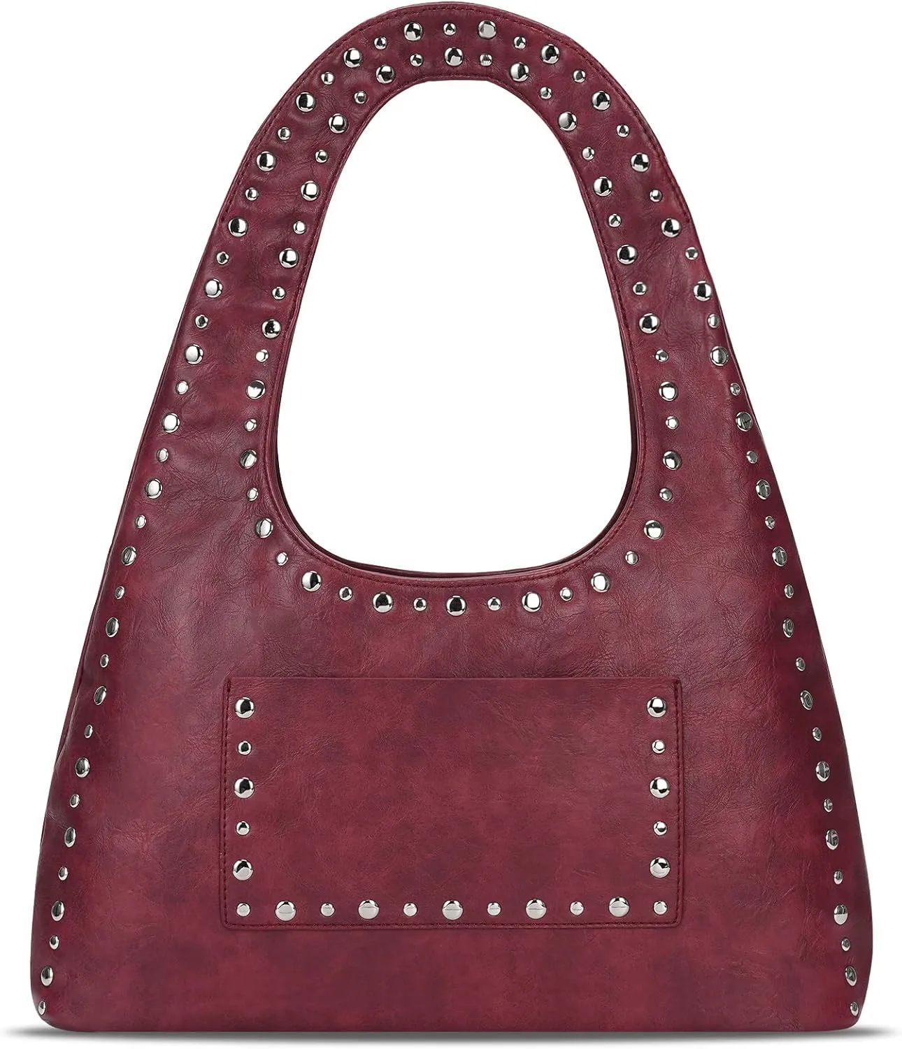 YFGBCX Vegan Leather Hobo Bag Vintage Tote Bag Studded Purses for Women Y2K Purse Fall Stud Crescent Shoulder Bag