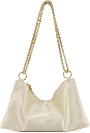 Ynport Women's Evening Handbags Black Clutch Purse Gold Small Shoulder Bag Nude Formal Cocktail Wedding Bridal Purse