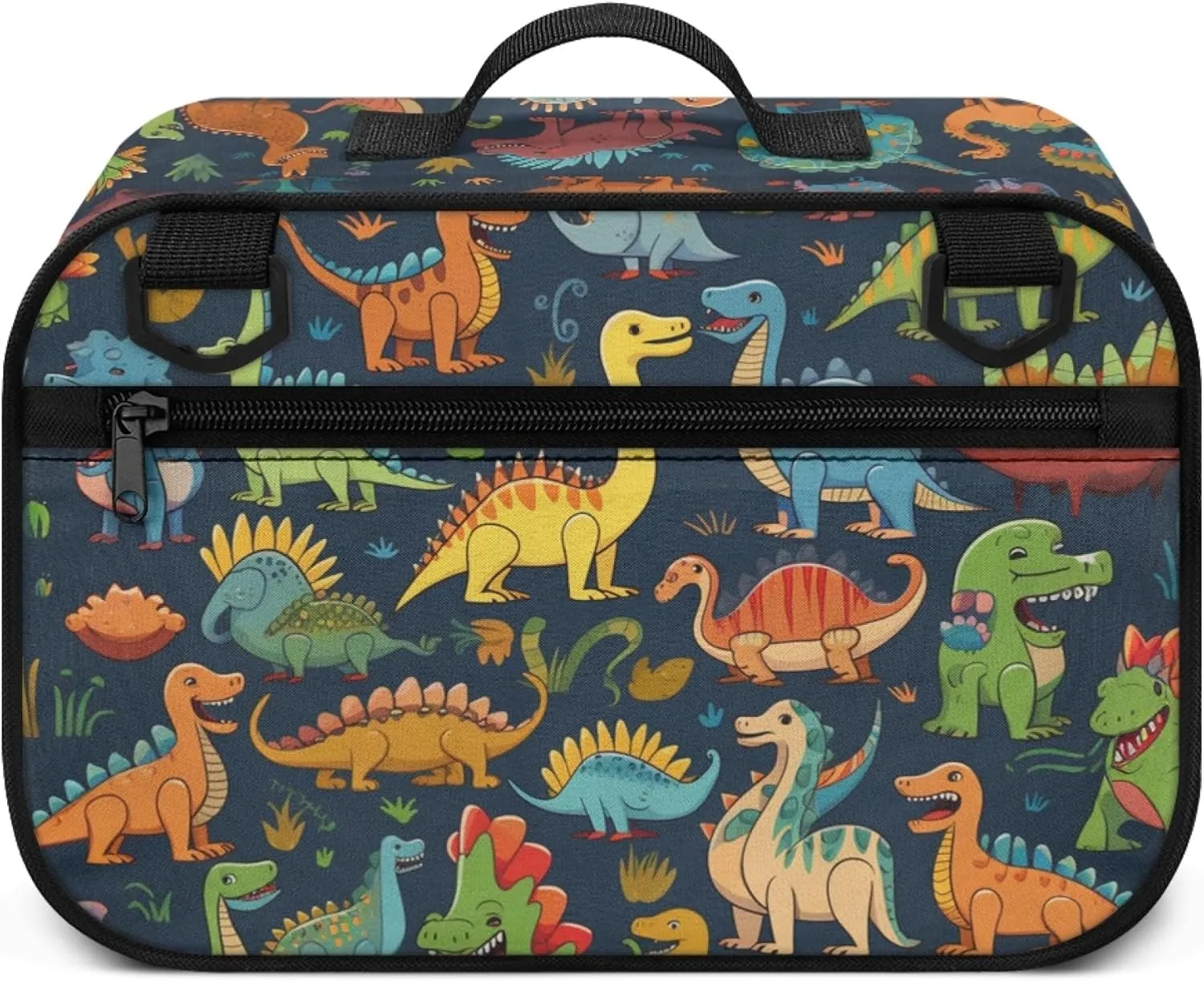 Zanxaintu Cartoon Dinosaur Small Diaper Bag Crossbody Diaper Bags with Pocket Lightweight Storage Bin for Diapers Outdoor Diaper Caddy