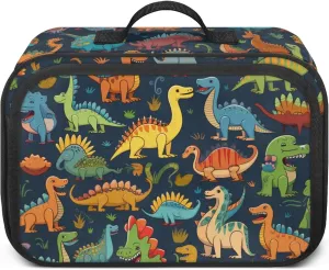 Zanxaintu Cartoon Dinosaur Small Diaper Bag Crossbody Diaper Bags with Pocket Lightweight Storage Bin for Diapers Outdoor Diaper Caddy