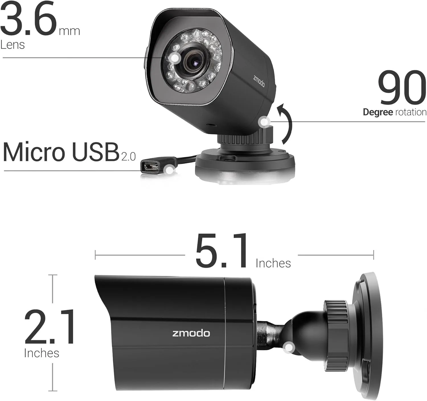 Zmodo Full HD 1080p Simplified PoE Security Camera System w/Repeater, 4 x 2.0 Megapixel IP Outdoor Surveillance Camera, 8CH HDMI NVR and 1TB Hard Drive