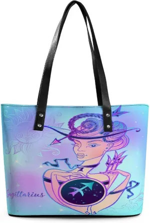 Zodiac Sign Virgo Hobo Handbags With Zipper Large Capacity Satchel Tote Bag Shoulder Bag