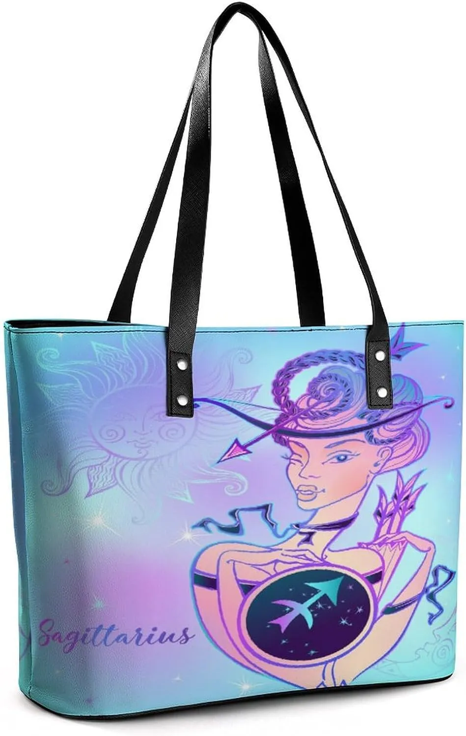 Zodiac Sign Virgo Hobo Handbags With Zipper Large Capacity Satchel Tote Bag Shoulder Bag