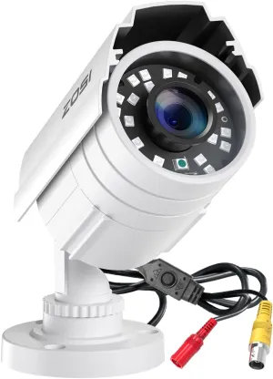 ZOSI 2MP HD 1920TVL Outdoor Indoor Security Camera 1080p (Hybrid 4-in-1 HD-CVI/TVI/AHD/960H Analog CVBS), 24PCS LEDs, 80ft IR Night Vision, Weatherproof Surveillance CCTV Bullet Camera