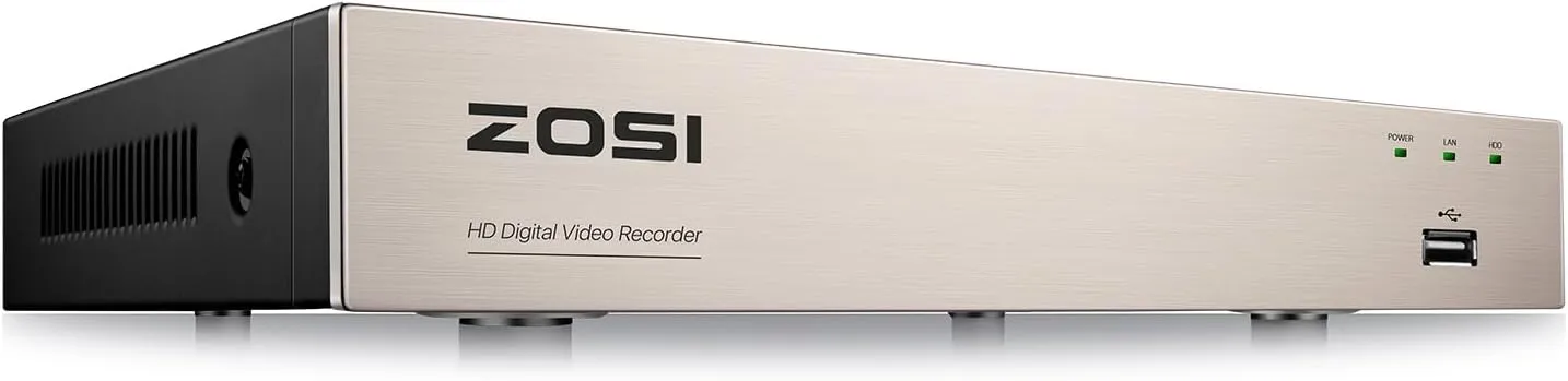 ZOSI 3K Lite 8CH CCTV DVR Recorder with AI Human/Vehicle Detection, 8 Channel 1080p H.265  Hybrid 4-in-1 Home Surveillance Wired DVR for HD-TVI/CVI/CVBS/AHD Analog Security Camera (No HDD)