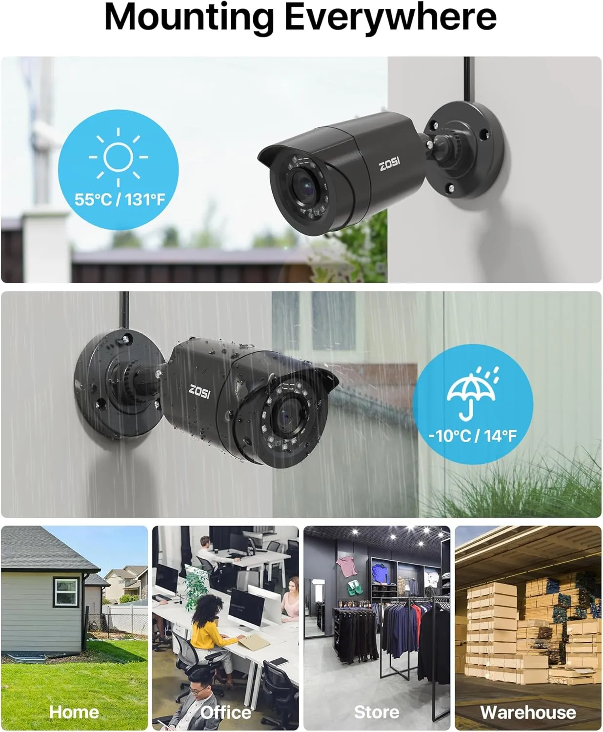 ZOSI 3K Lite 8CH Security Camera System Outdoor with 1TB Hard Drive,AI Human/Vehicle Detection,Night Vision,H.265  8 Channel 5MP Lite Video DVR Recorder,8X 1080P HD 1920TVL Weatherproof CCTV Cameras