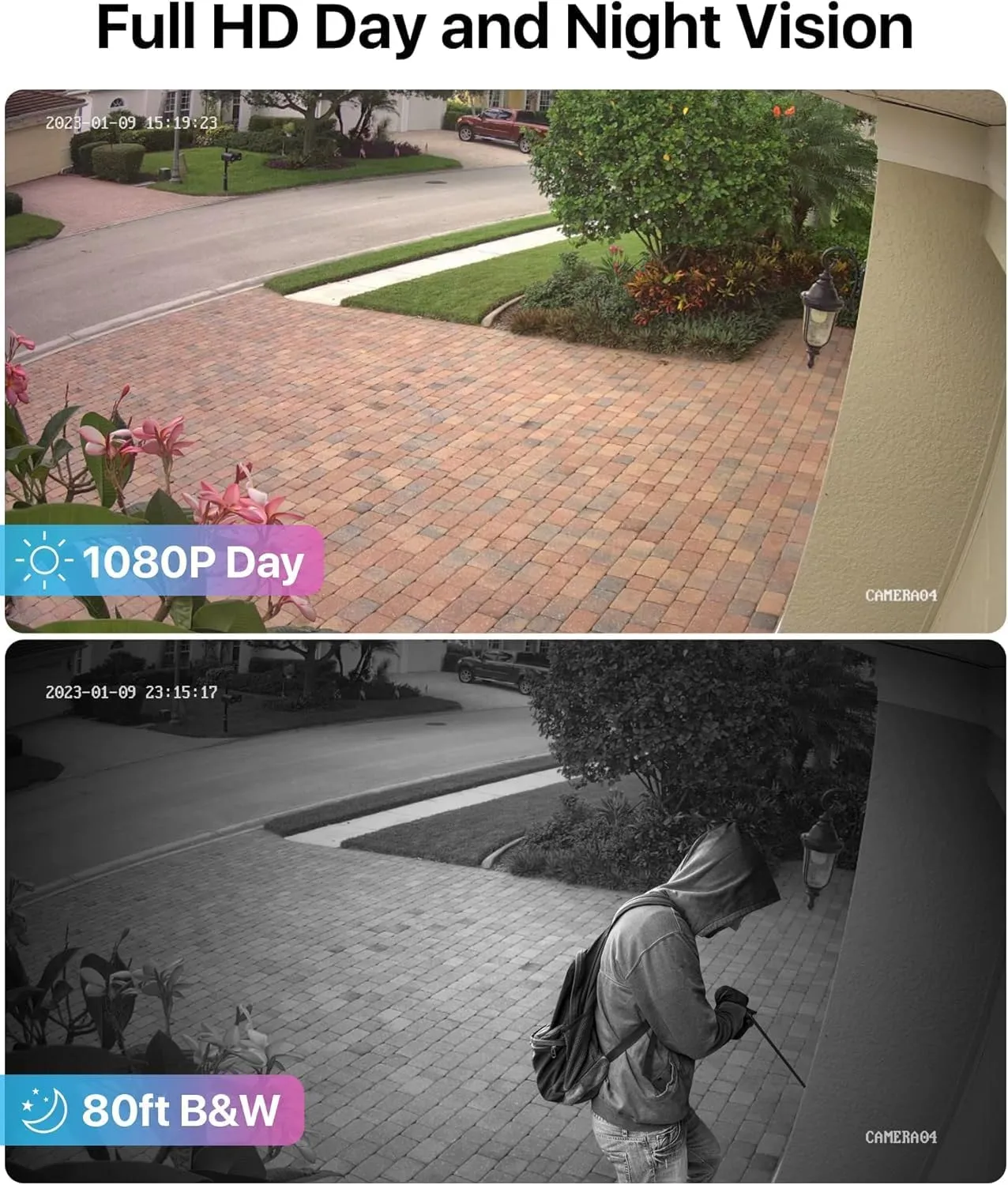 ZOSI 8CH 3K Lite Home Security Camera System Outdoor Indoor,AI Human/Vehicle Detection,Night Vision,H.265  8 Channel 5MP Lite Video DVR with 4pcs 1920TVL 1080P Weatherproof CCTV Cameras,(NO HDD)