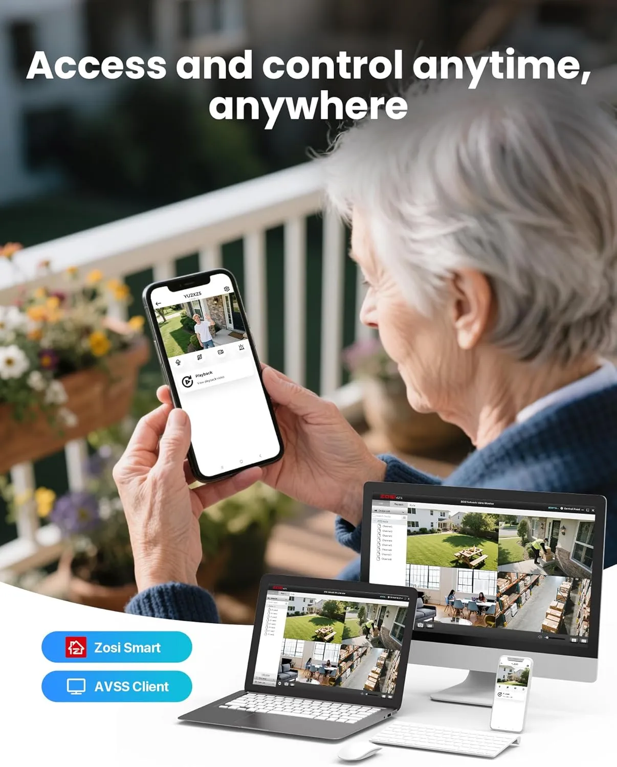 ZOSI C220 4CH 4MP QHD 2.5K PoE Home Security Camera System, 4 x 4MP(1440p) Dome IP Cameras Outdoor Indoor, Smart AI Human Detection, One-Way Audio, 4CH 5MP 3K NVR with 1TB HDD for 24/7 Record