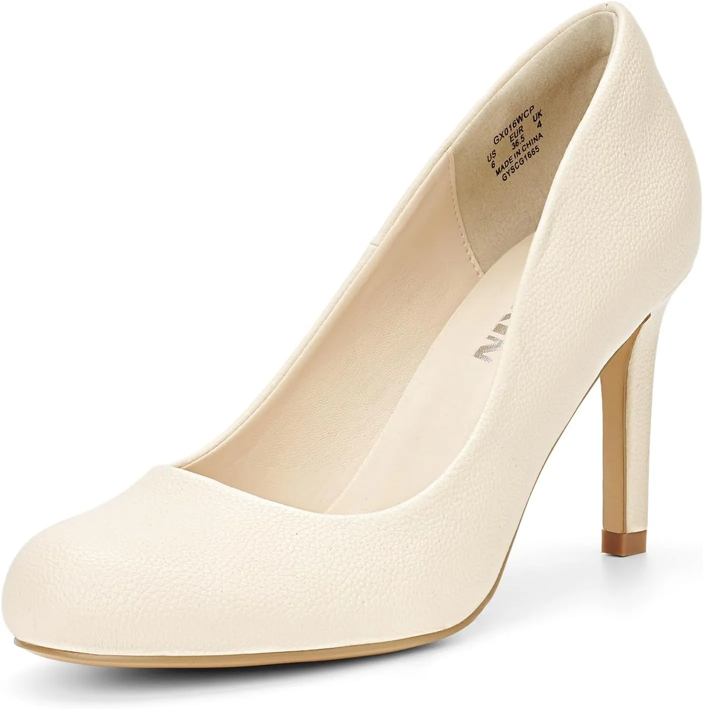 ZURIN Women's Round Toe Comfortable Stiletto Heels Closed Toe Dress Pumps Shoes for Wedding Work Office Business